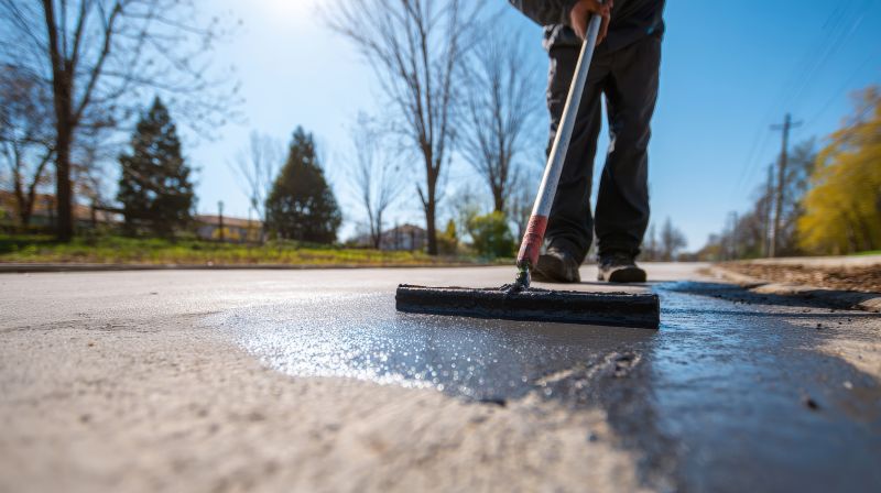 Drying Asphalt Surface